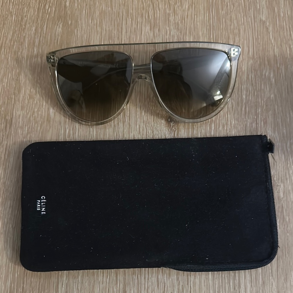 Celine clear black-Tinted Sunglasses with Black Case